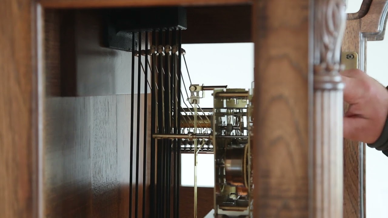 Operation of Keininger MSU Triple Chime movement in GRF-509 Grandfather clock by Old Time Chimes