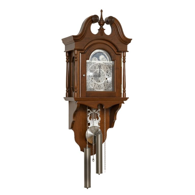 PW507 Amish Wooden Wall Clock Old Time Chimes