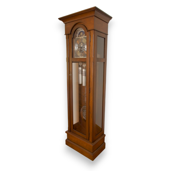 custom amish grandfather clock side view