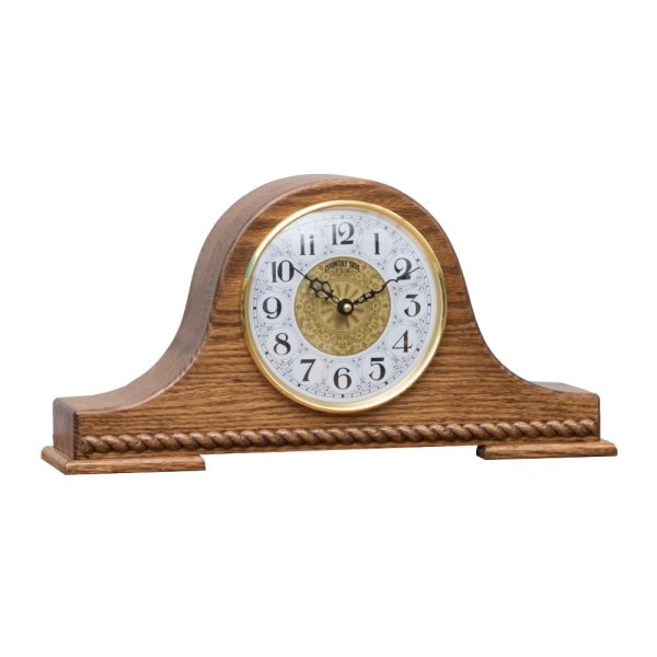 amish wooden mantel clock mc103