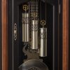 amish grandfather clock cabinet view