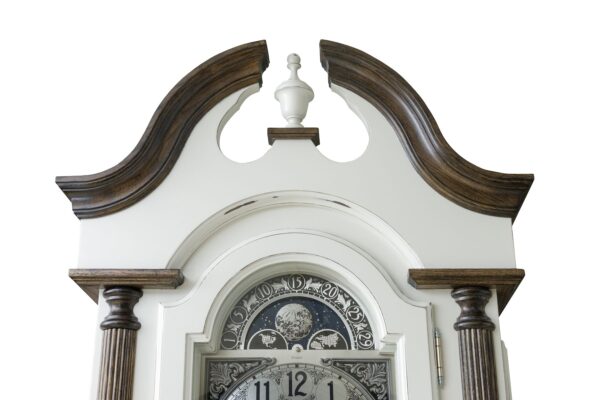 amish grandfather clock crown split pediment