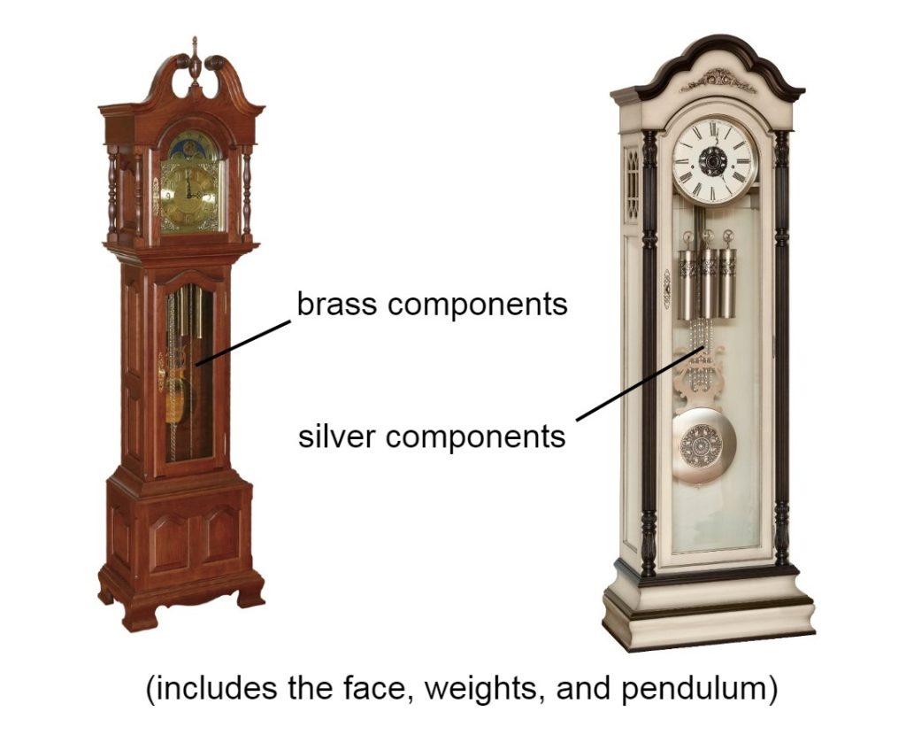 metal components grandfather clock buying guide