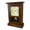 amish mantel clock brown maple