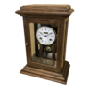 amish mantel clock glass sides windup