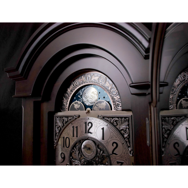 grandfather clock custom made with moon dial