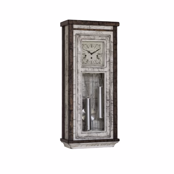 PW-405 custom Amish wall clock in distressed rough-sawn wood
