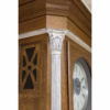 GRF-409 Amish grandfather clock carved column detail