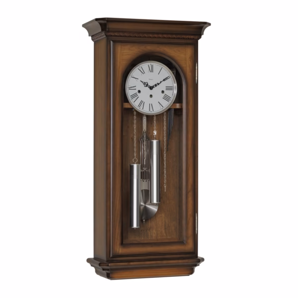 unique-amish-wall-clock-pw404 PW-404 unique Amish wall clock in cherry with arched dial